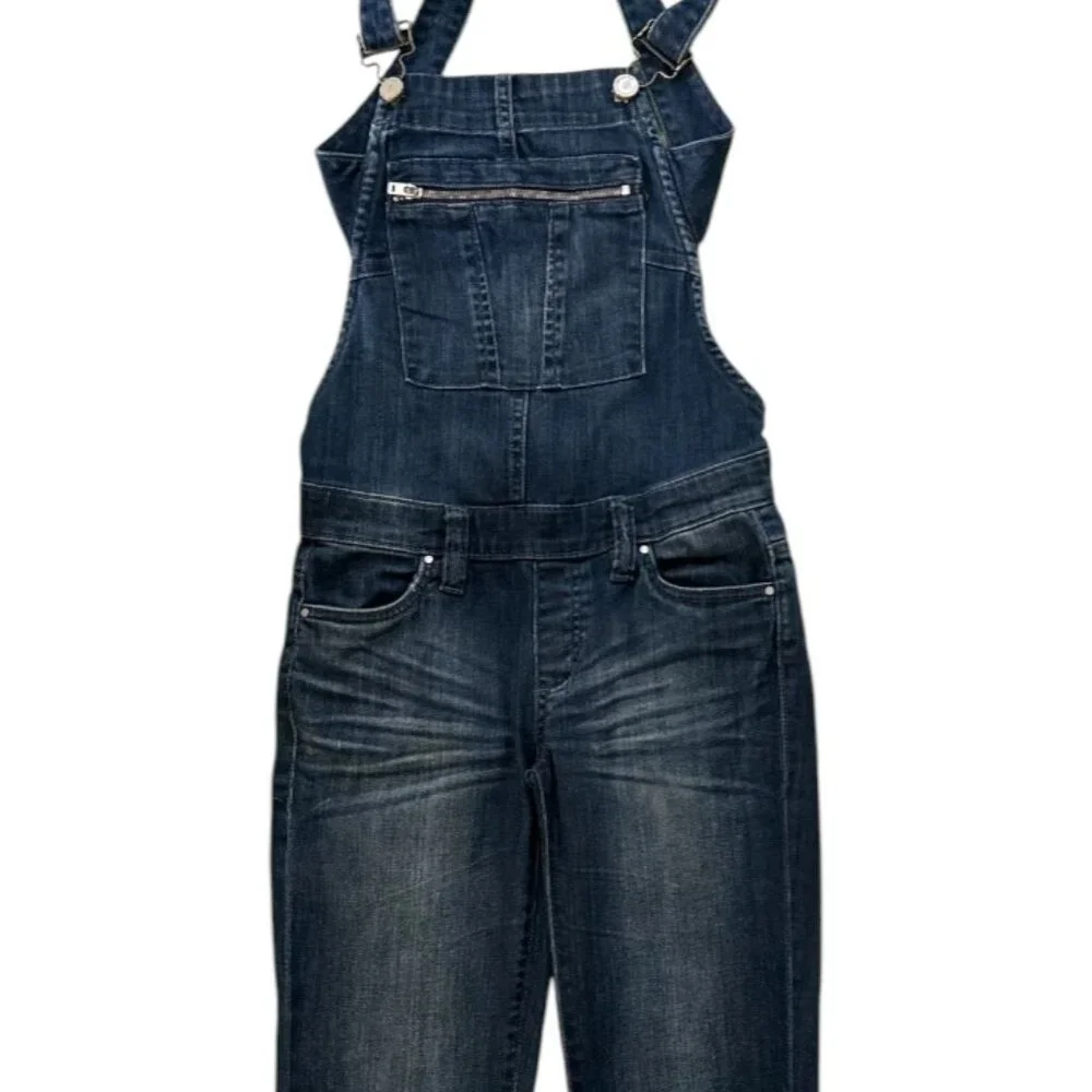 BLANK NYC OVERALLS ANKLE ZIP DENIM JEANS SZ 24 LIKE NEW - Picture 3 of 4